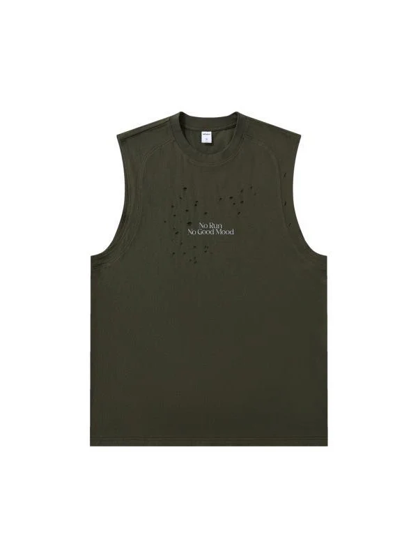 Hole Running Reflective Printed Tank Tops - Image 4