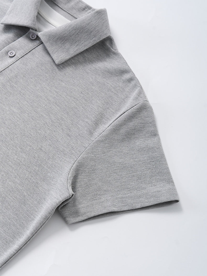 Layered-look Patchwork Business Polo Shirt - Image 11