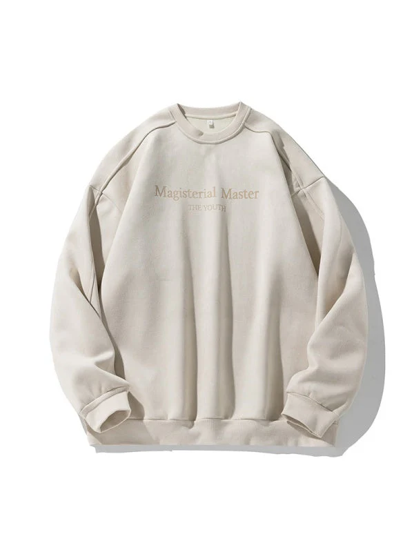 Embroidered Pattern Letter Sweatshirts - Image 4