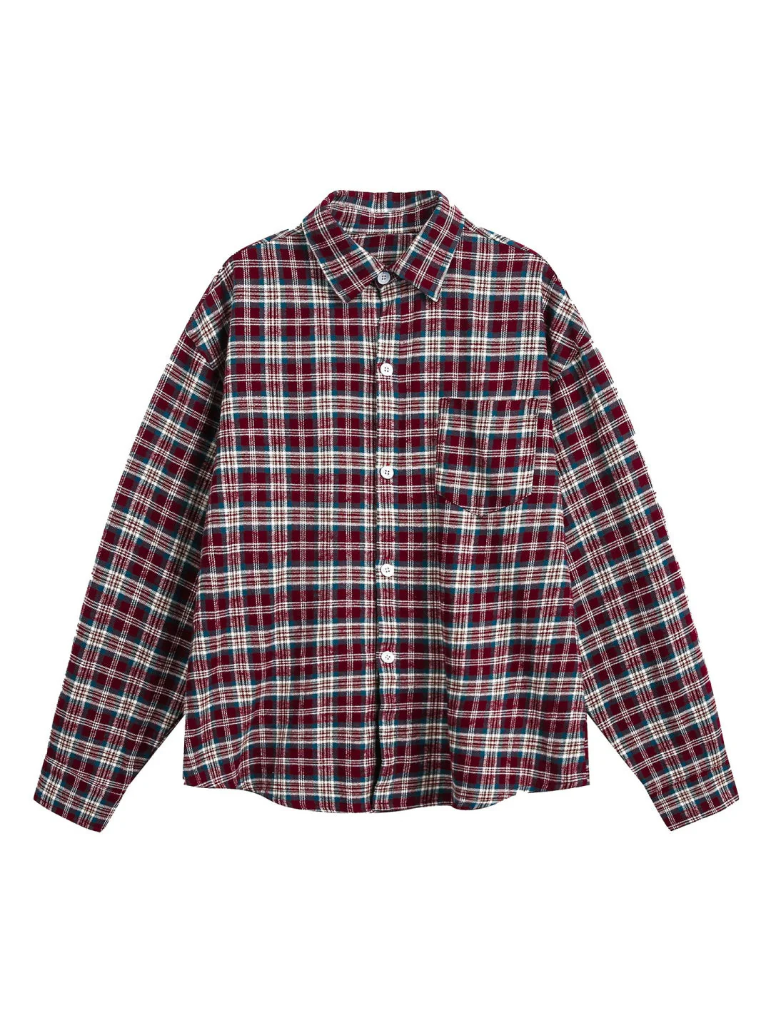 Liber Autumn Men's Color matching Plaid Shirts - Image 5