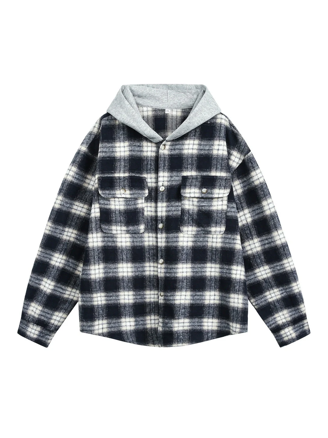 Liber Autumn Men's Pocket decoration Plaid Shirts - Image 6