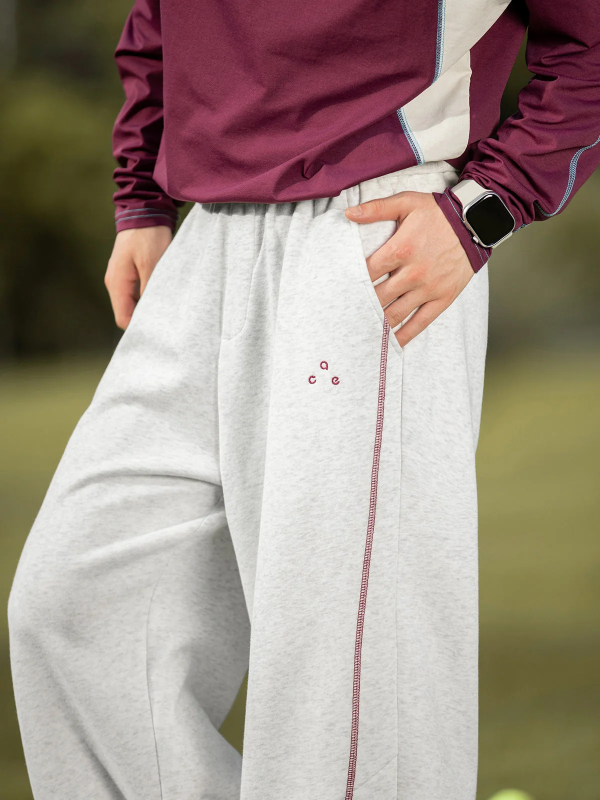 Liber Autumn Men's Embroidery Stripes Pants - Image 5