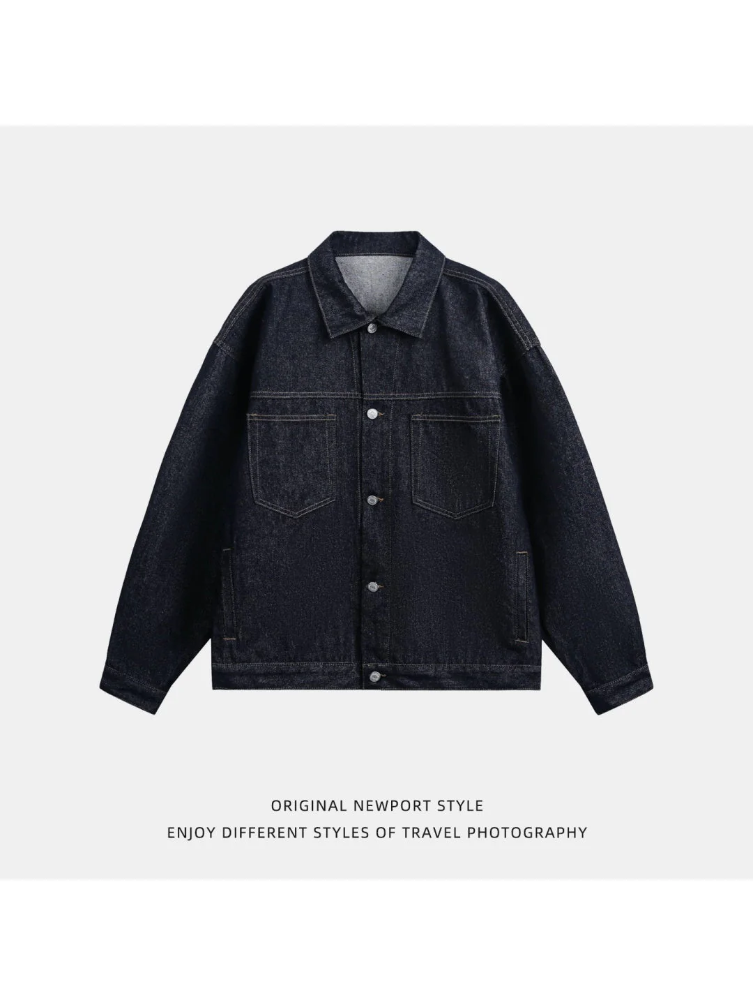 Liber Autumn Men's Pocket decoration Solid Color Jackets - Image 3
