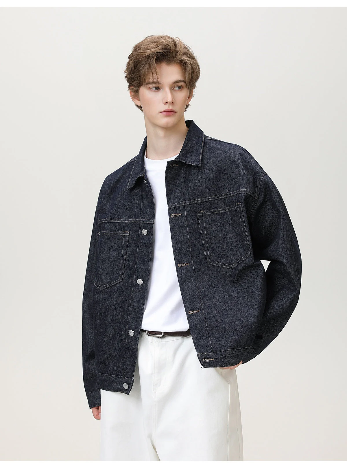 Liber Autumn Men's Pocket decoration Solid Color Jackets - Image 6