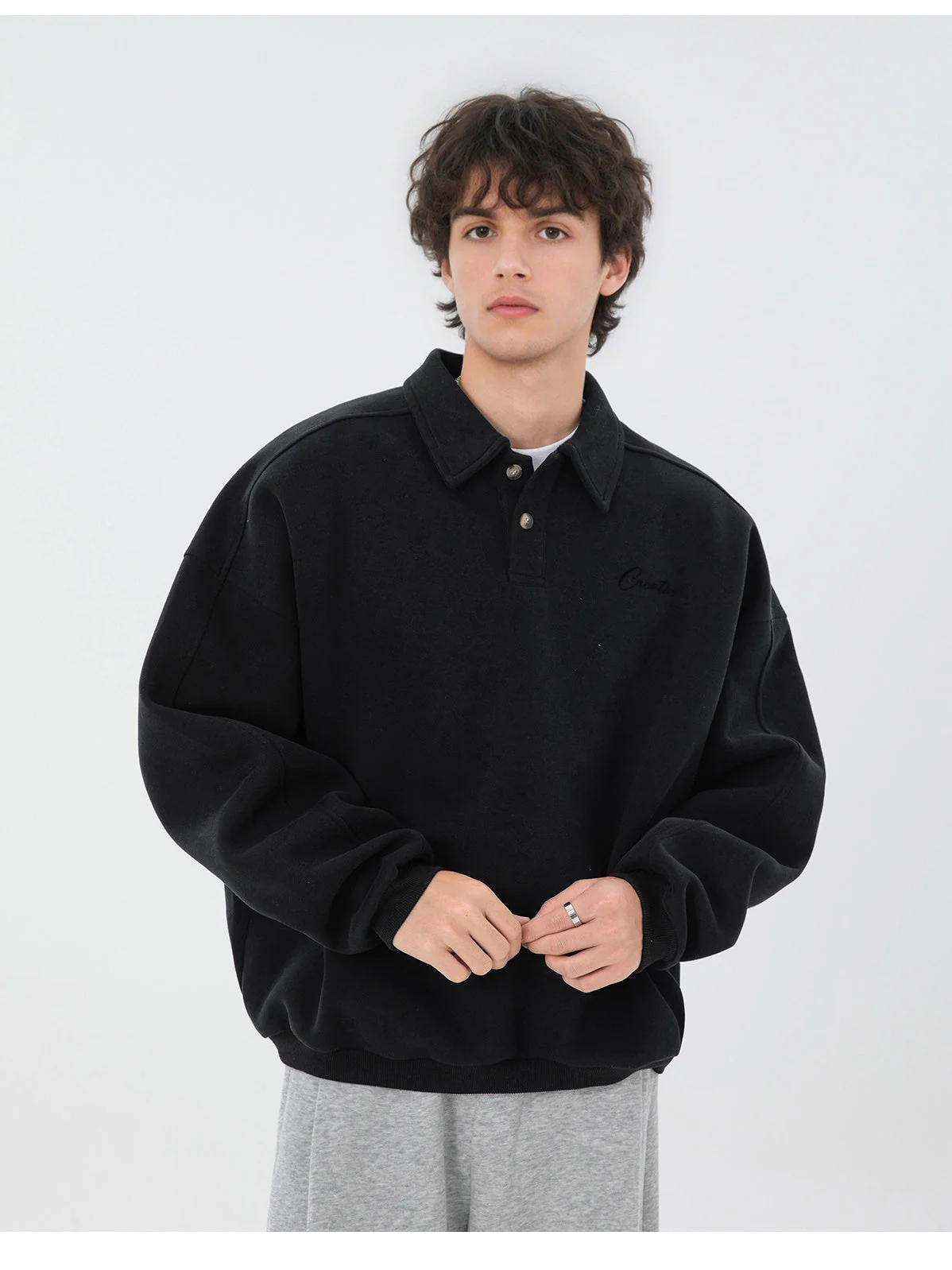 Liber Autumn Men's Letter Sweatshirts - Image 7