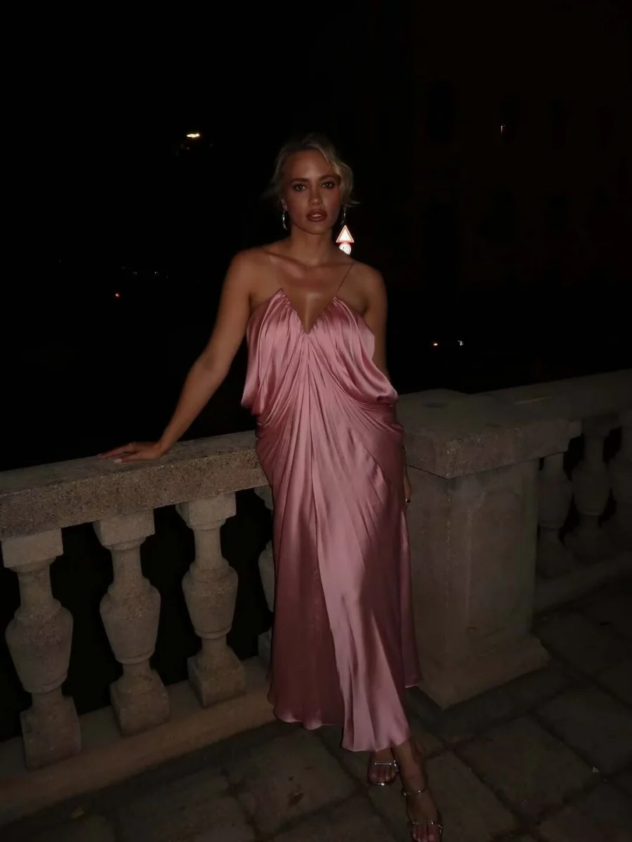 Loose-fit Lazy Extra Large Camisoles Maxi Dresses - Image 3