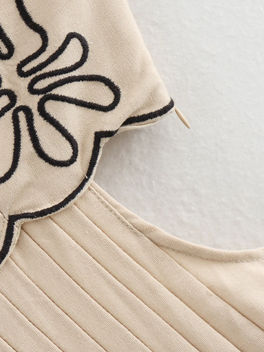 Embroidery Vacation Camisoles Bare Waist Maxi Dresses - Image 8