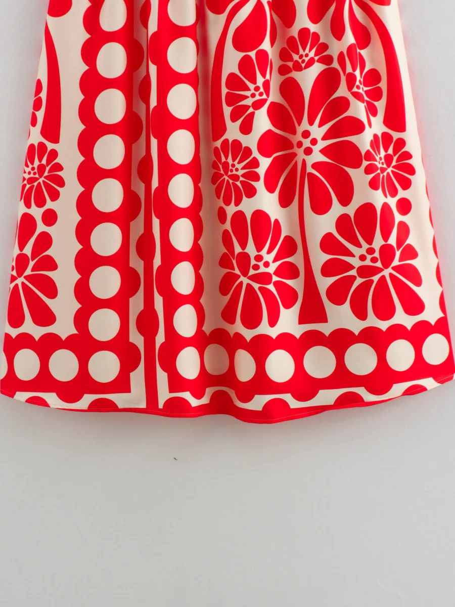 Printed Vacation Camisoles Polka Dots Maxi Dresses - Image 12
