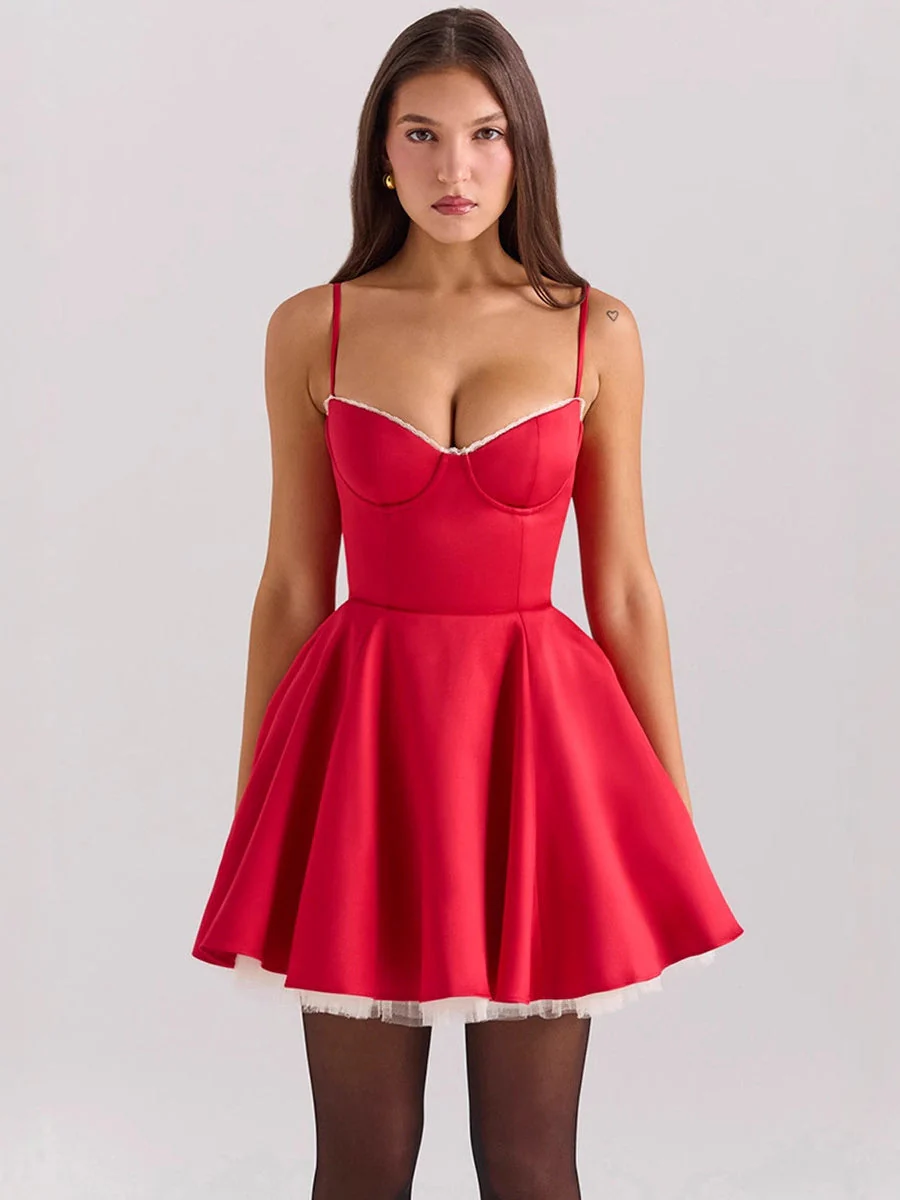 Liber Summer Women's Backless Solid Color Mini&Short Dresses - Image 3