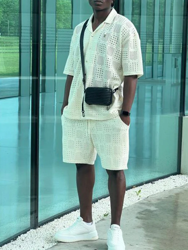 Hollow Out Loose-fit Vacation 2-piece Sets Set - Image 3
