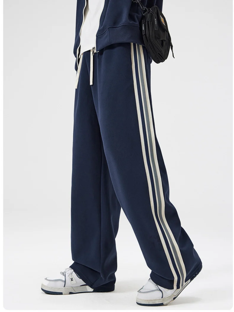 Stripes Wide-leg Leisure Pants