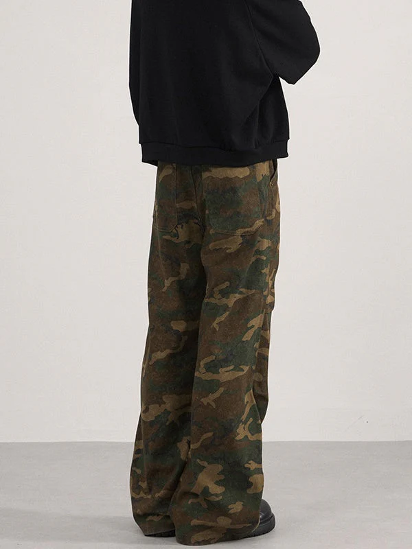 Liber Autumn Neutral Camouflage Cargo Trousers - Image 3