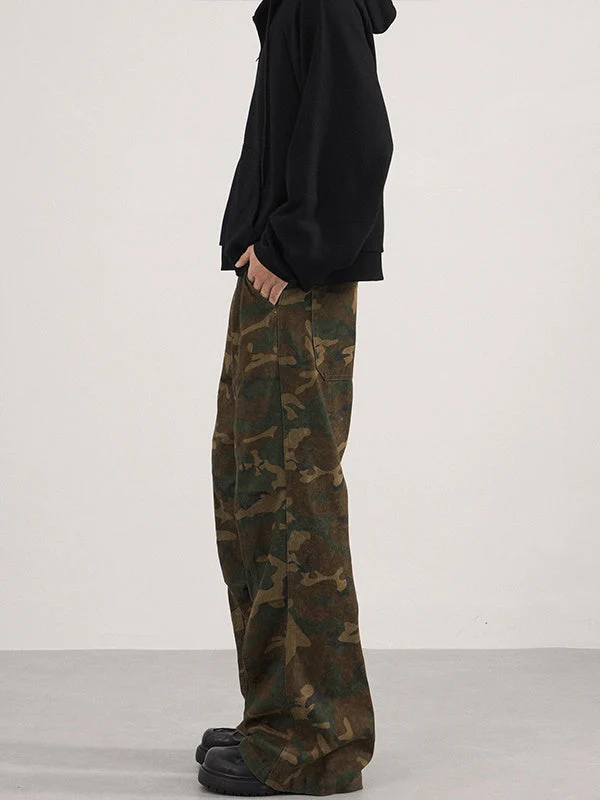 Liber Autumn Neutral Camouflage Cargo Trousers - Image 4
