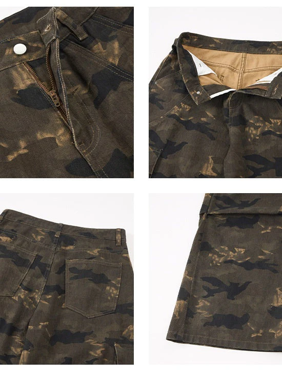 Liber Autumn Neutral Camouflage Cargo Trousers - Image 6
