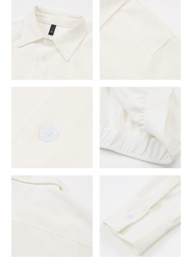 Minimalism High Intelligence Cleanfit Commuting Solid Color Shirt - Image 5