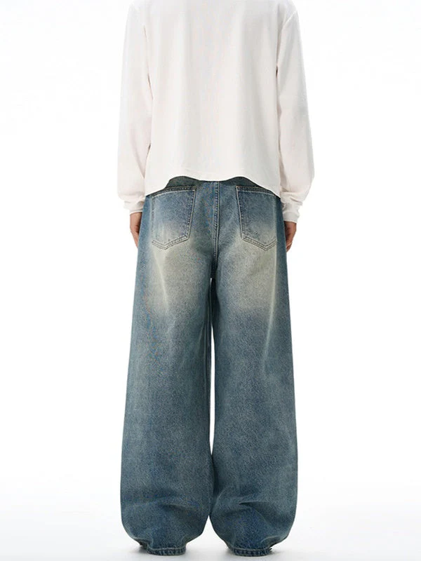 Liber Autumn Men's Pocket decoration Jeans - Image 3