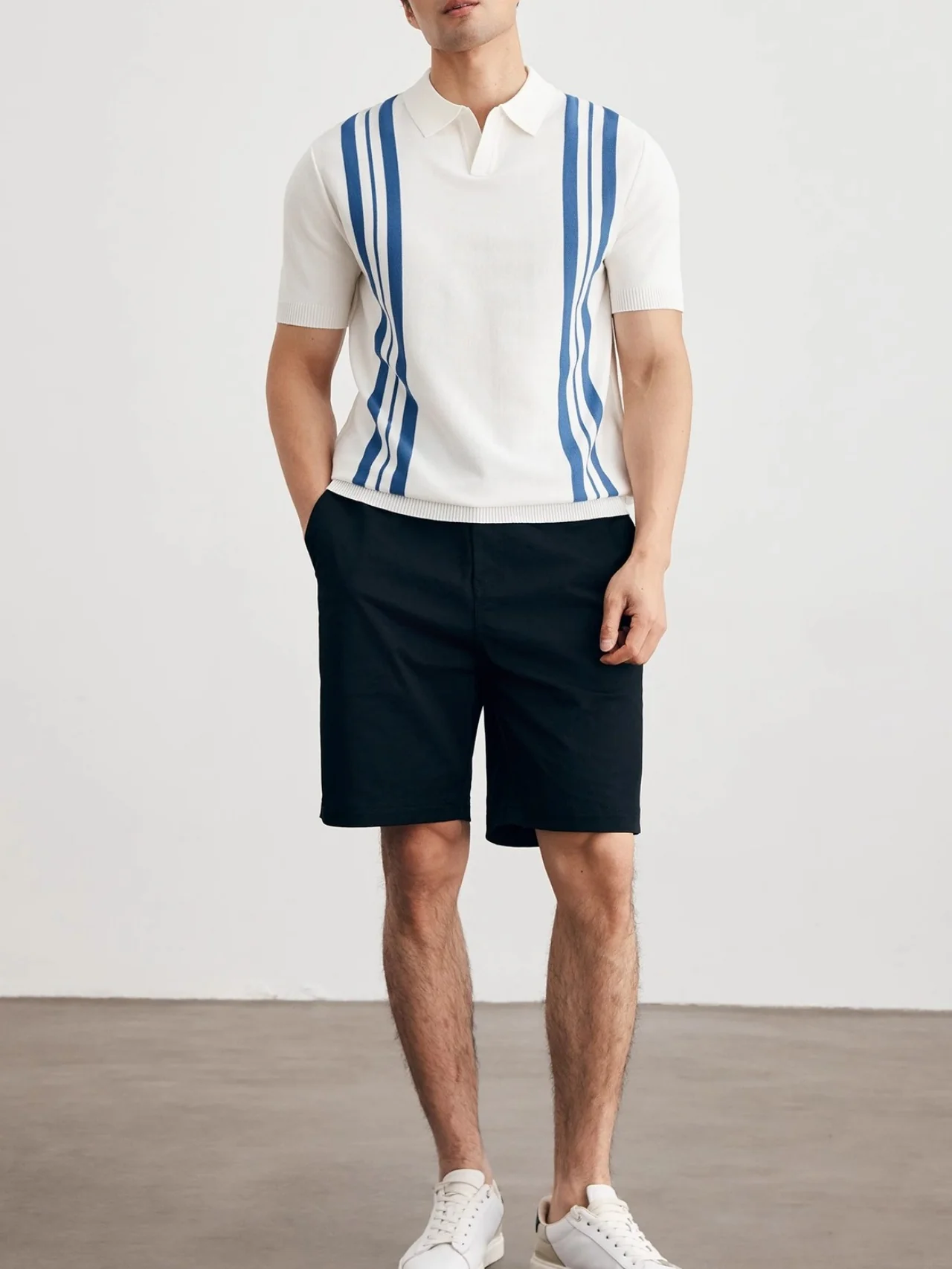 Vertical Stripe Old Money Style Polo Shirts - Image 5
