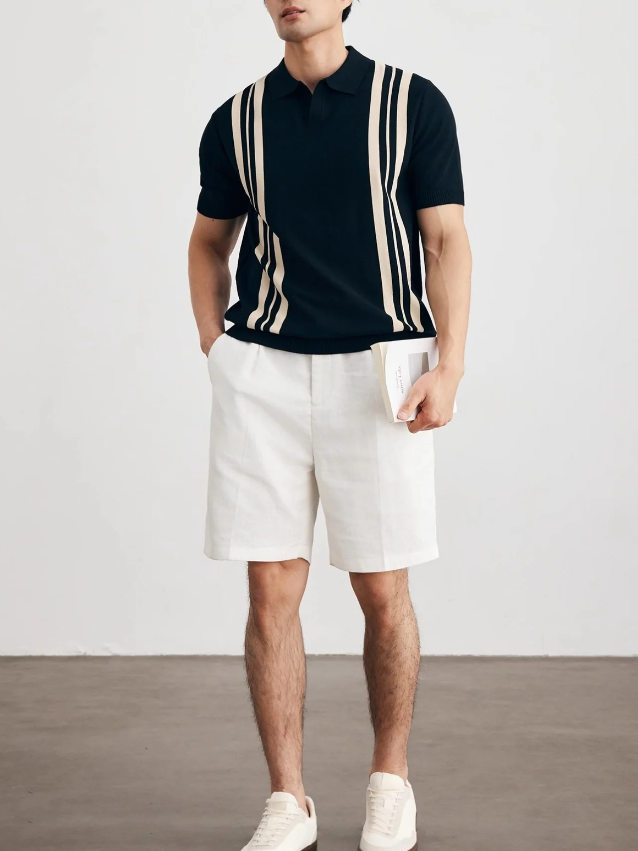Vertical Stripe Old Money Style Polo Shirts - Image 8