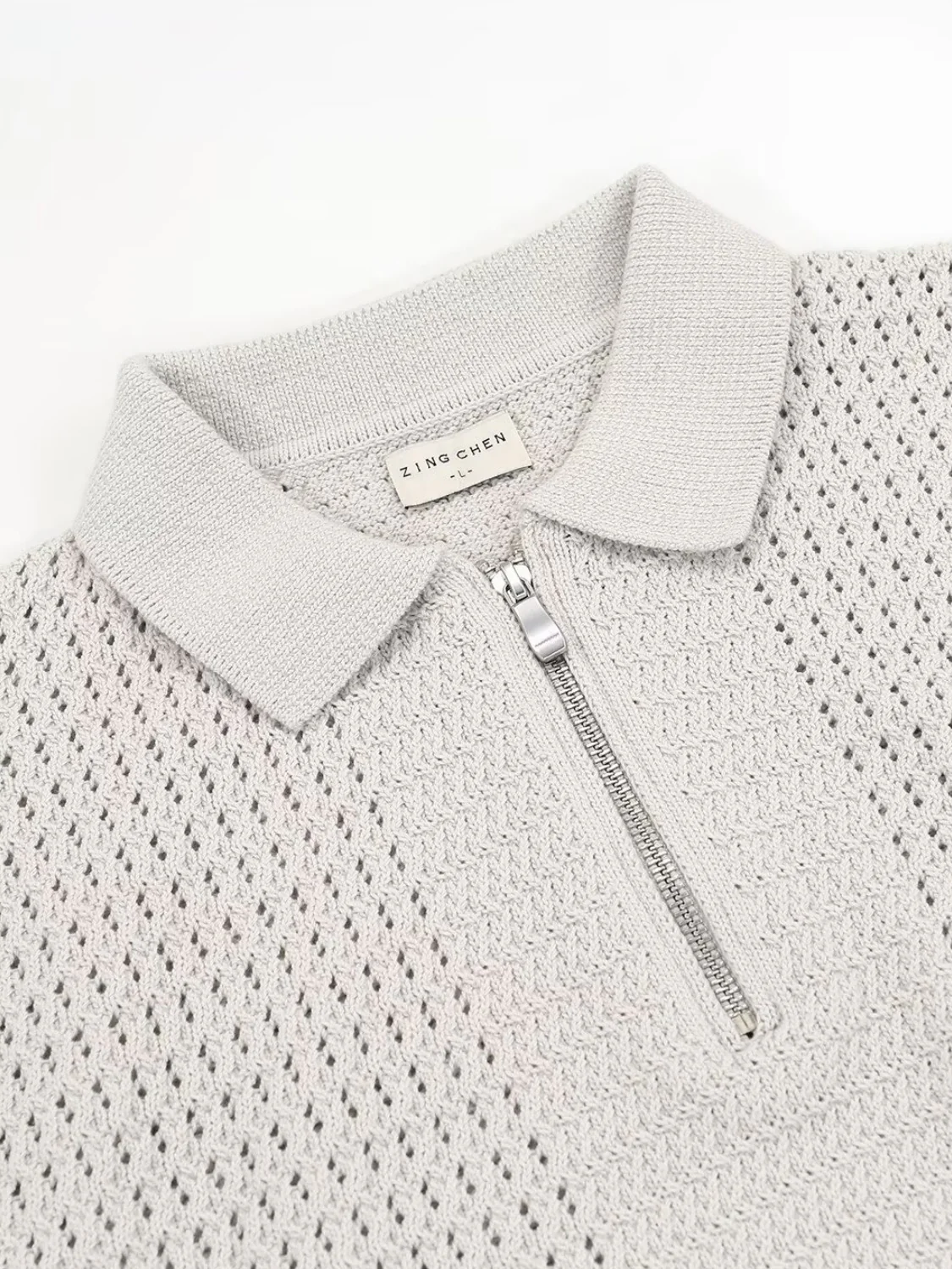Old Money Style Hollow Out Slim-fit Polo Shirts - Image 6