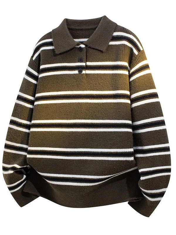 Notch-Collar Striped Sweater - Image 6