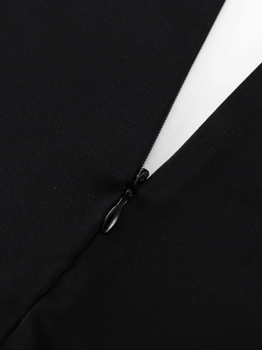 V-neck Flared Sleeves Waist Mini&Short Dresses - Image 6