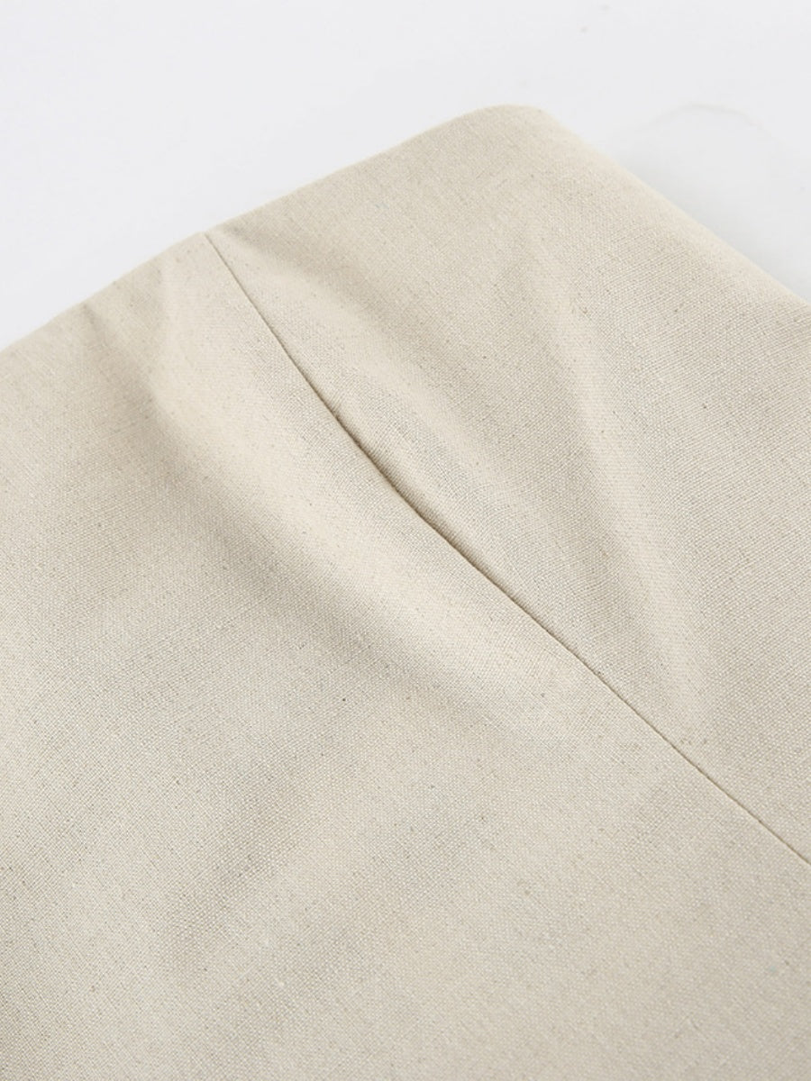 Cotton Blend Temperament Tube Top Loose-fit Home Vacation Mini&Short Dresses - Image 15