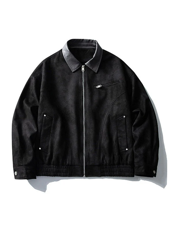 Retro Barn Wind High Street All-match Lapel Flight Jacket - Image 3