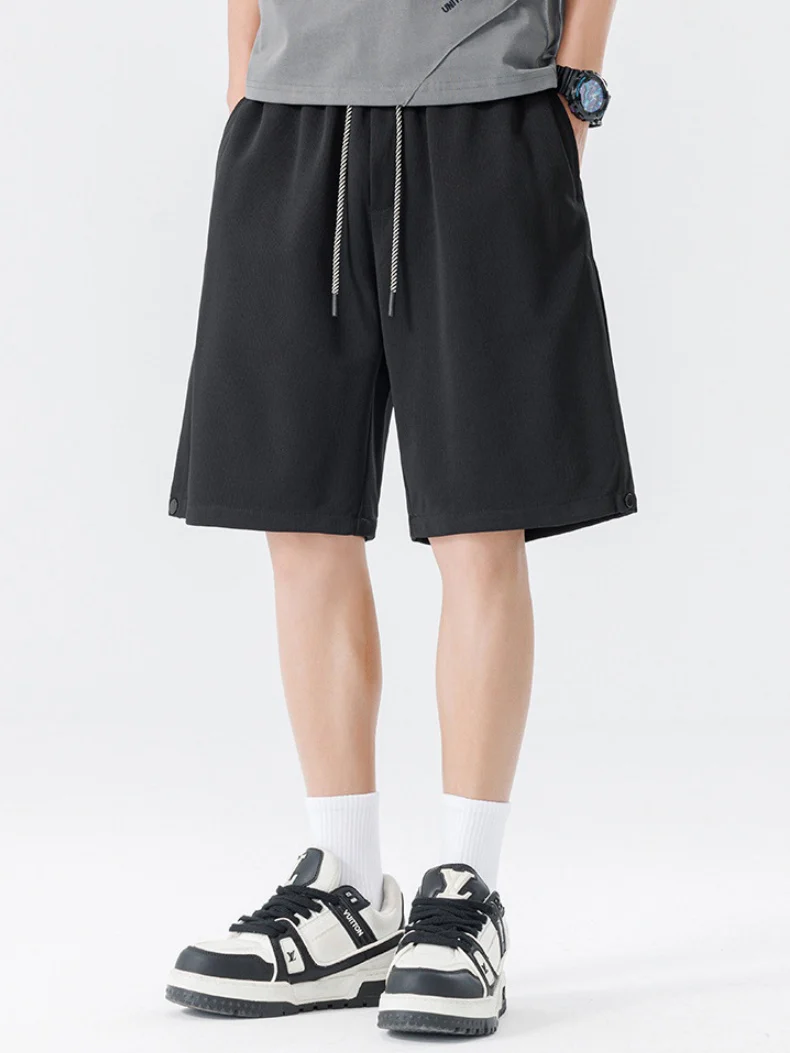 Side Slit Printed Five Points Shorts - Image 11