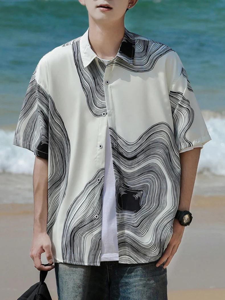 Hawaii Printed Loose-fit Beach Shirts - Image 4
