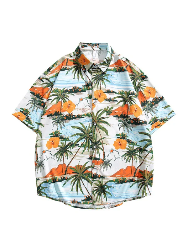 Hawaii Printed Loose-fit Beach Shirts - Image 7