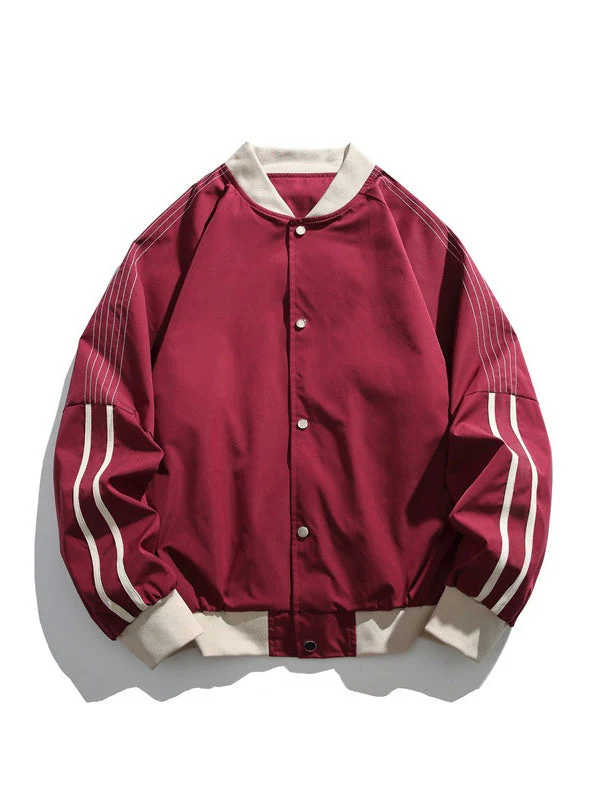 Color Matching Stripes Pilot Jackets - Image 2