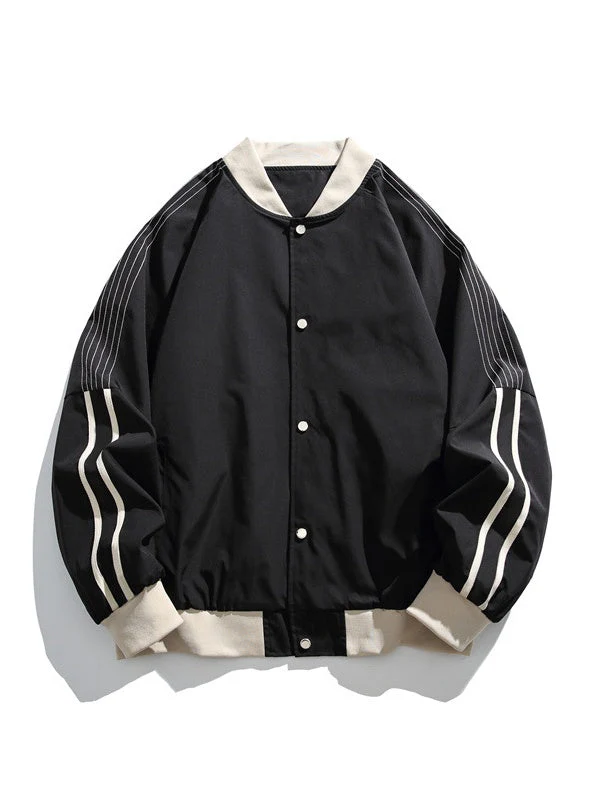 Color Matching Stripes Pilot Jackets - Image 4