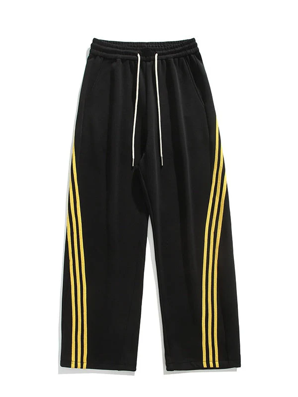 Neutral Color Matching Stripes Pants - Image 5