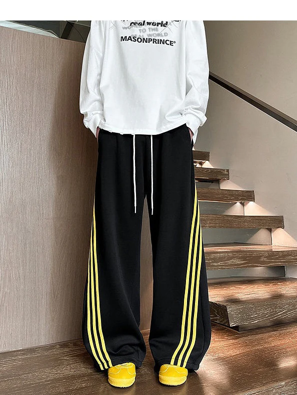 Neutral Color Matching Stripes Pants - Image 7