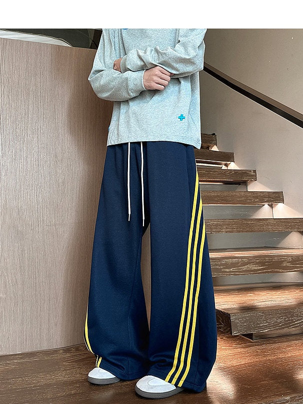 Neutral Color Matching Stripes Pants - Image 8
