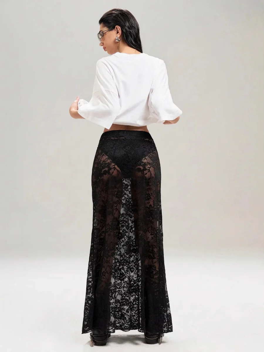 Lace High Waist Perspective Fashion Skirts - Image 2