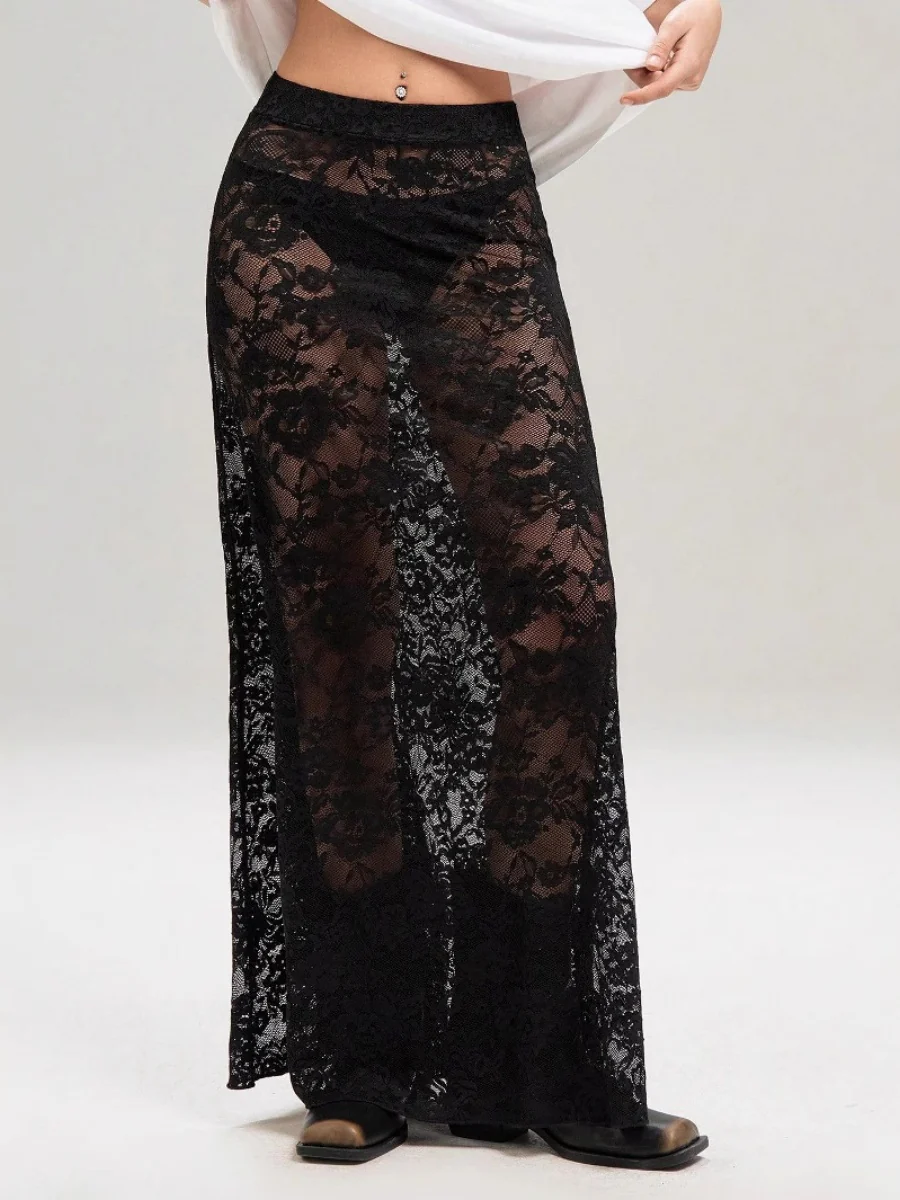 Lace High Waist Perspective Fashion Skirts - Image 3