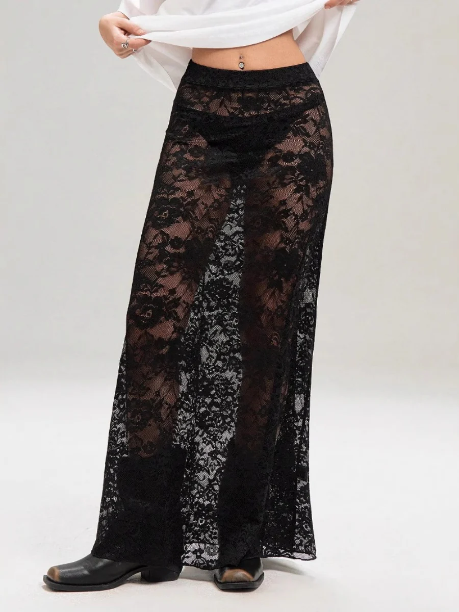 Lace High Waist Perspective Fashion Skirts - Image 4