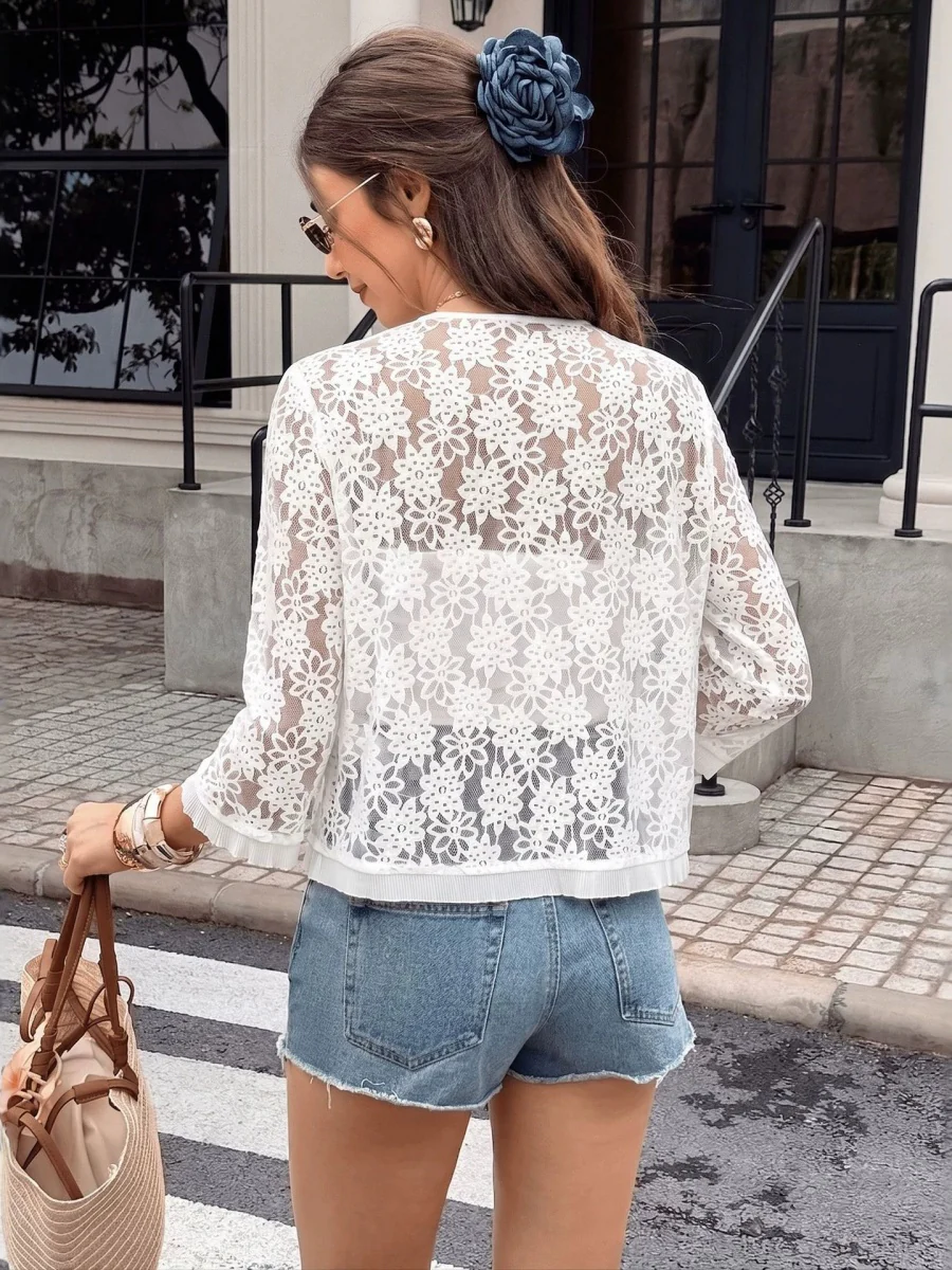 Perspective Lace Temperament Trim Jackets - Image 2