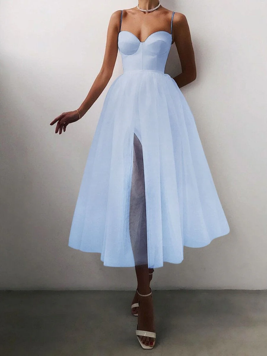 Camisoles Mesh Rhinestone Inlay Midi Dresses - Image 6