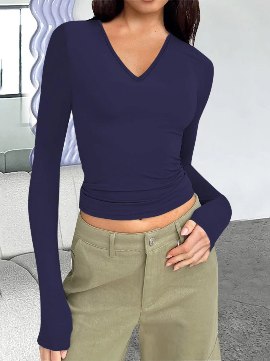 Liber Autumn Women's Ice cream color Color matching T-shirts - Image 11