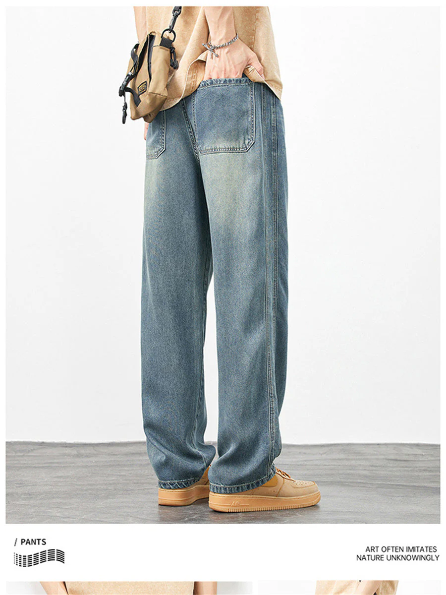 Liber Summer Men's Pocket decoration Jeans - Image 4