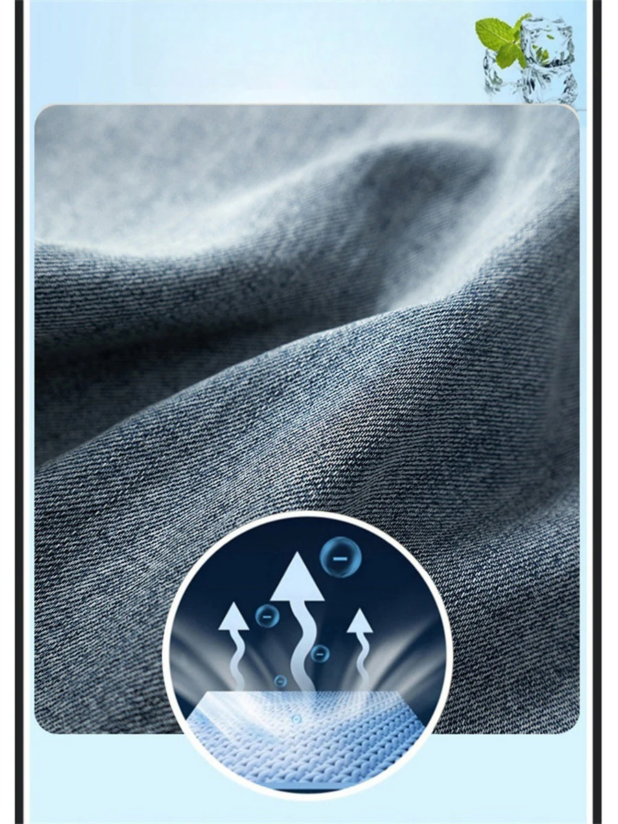 Liber Summer Men's Pocket decoration Jeans - Image 8