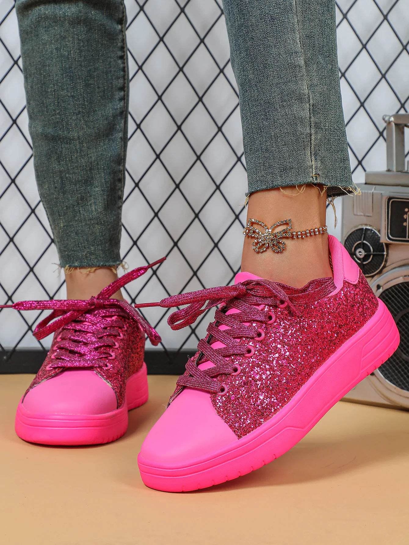 Sequined Women's Sneakers - Image 2