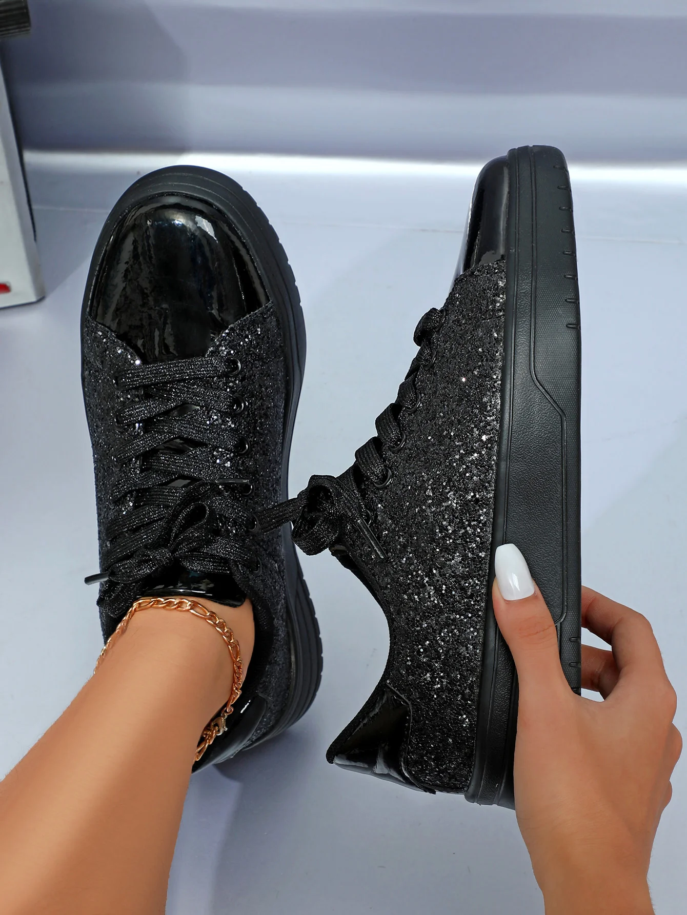 Sequined Women's Sneakers - Image 6