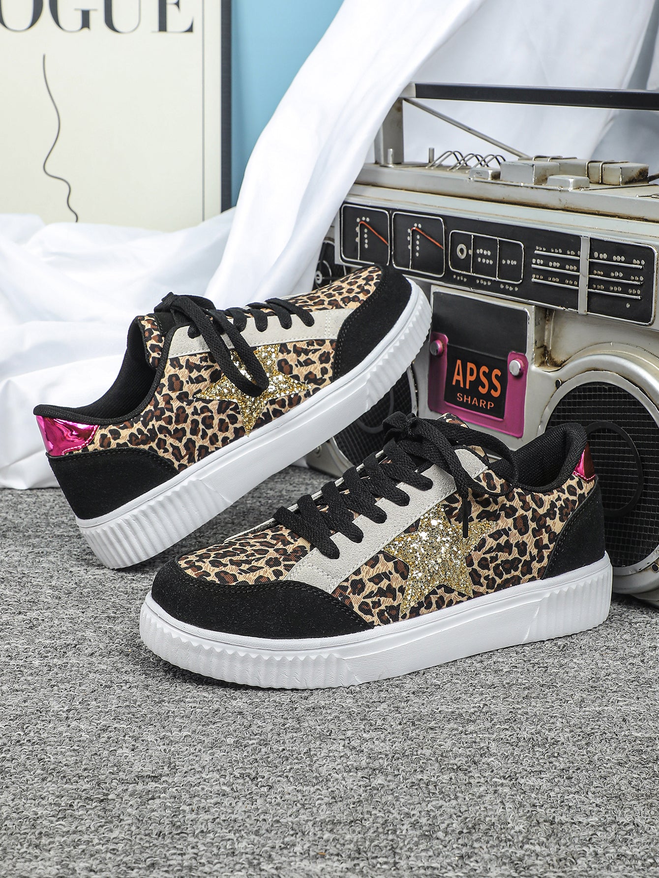 Leopard Print Unisex Casual Sneakers - Image 5