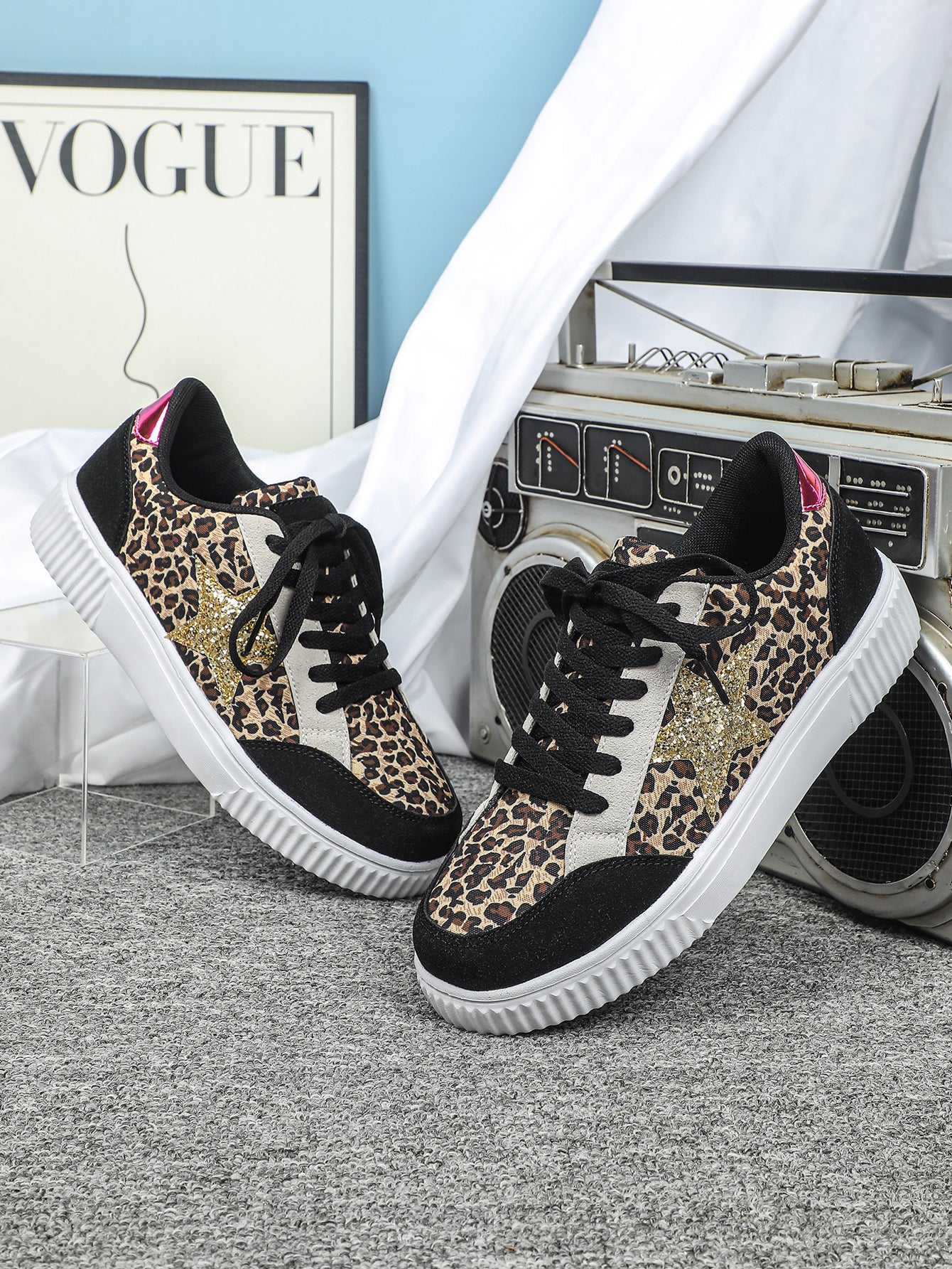 Leopard Print Unisex Casual Sneakers - Image 6