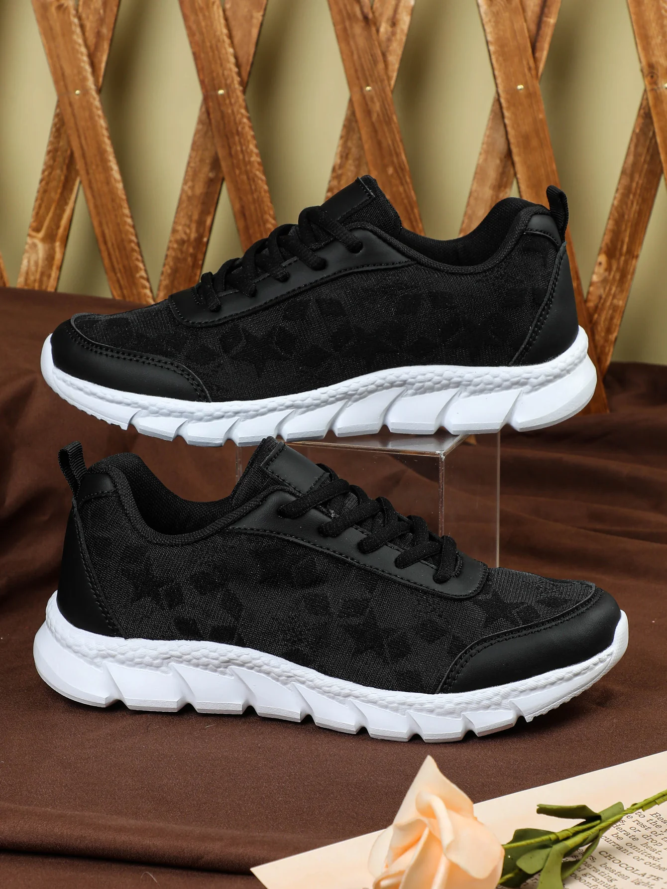Floral Mesh Women's Casual Sneakers - Image 10
