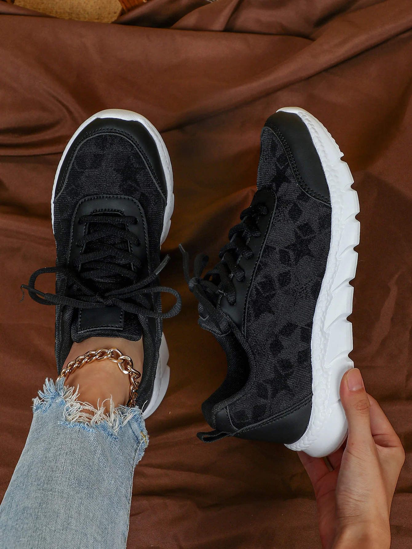 Floral Mesh Women's Casual Sneakers - Image 8