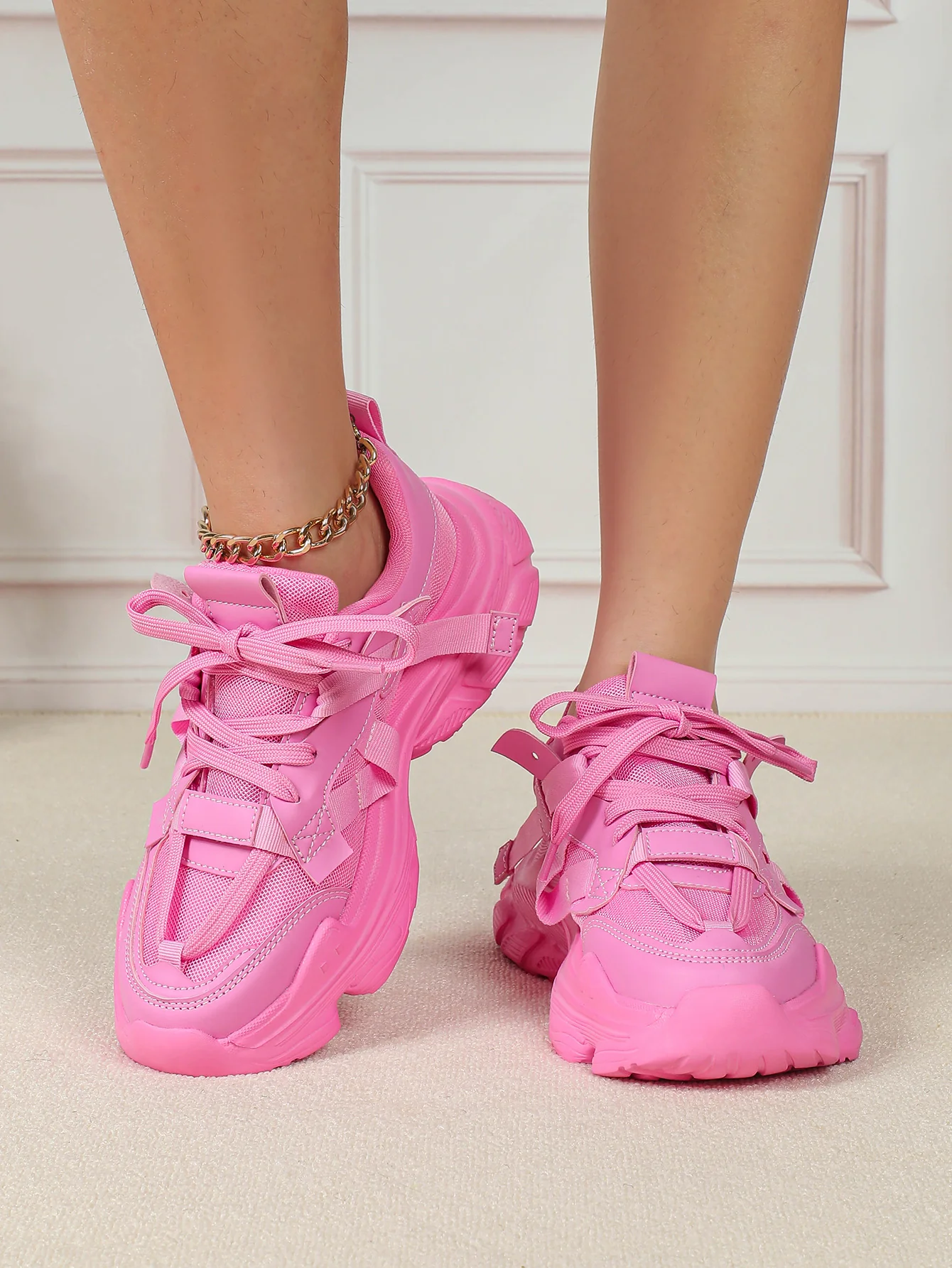 Color-blocked Platform Women's Casual Sneakers - Image 16